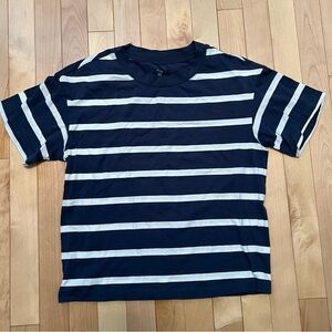 Women’s Tag blue and White Striped Short Sleeve Tee
